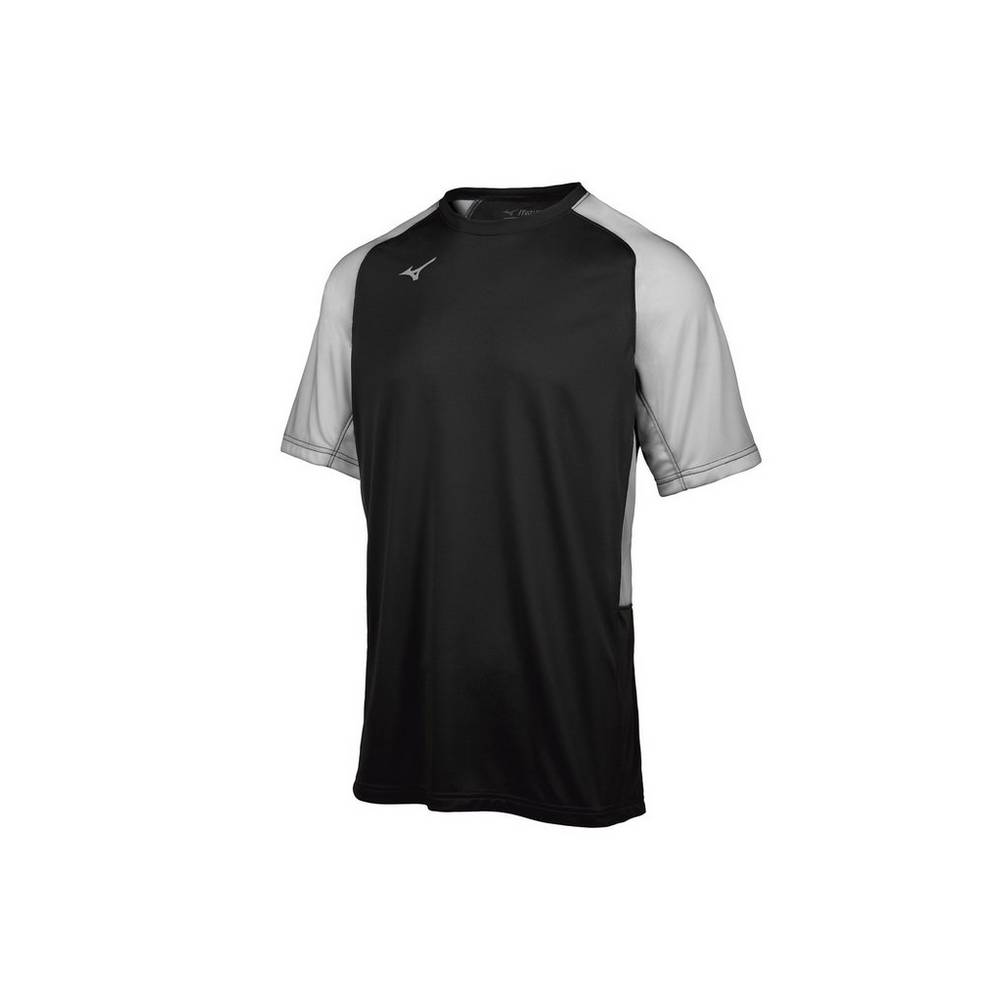 Maglia Mizuno Baseball Aerolite Crew Uomo - Nere/Grigie - 28741-OFET